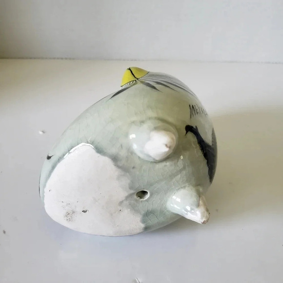 Vintage Folk Art Mexican Tonala  Style Pottery Owl Figurine. - Picture 5 of 6